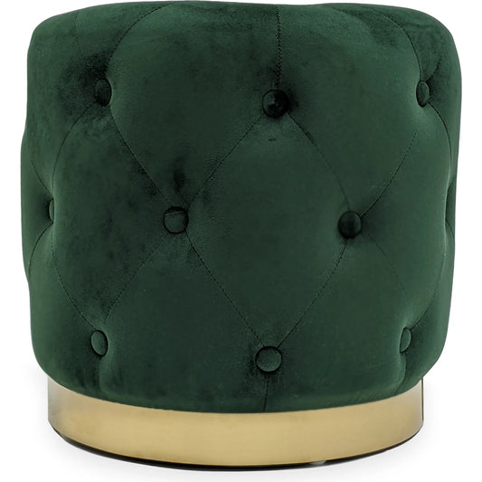 Green Velvet Stool by Zentique in green velvet. Made from velvet in a unique style.