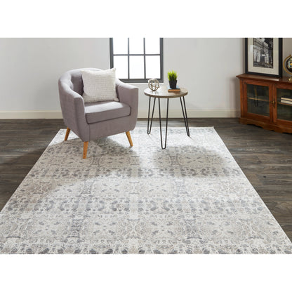 Cadiz Oriental Rug - 3990F by Feizy in gray, taupe, ivory. Made from viscose, acrylic in a unique style.