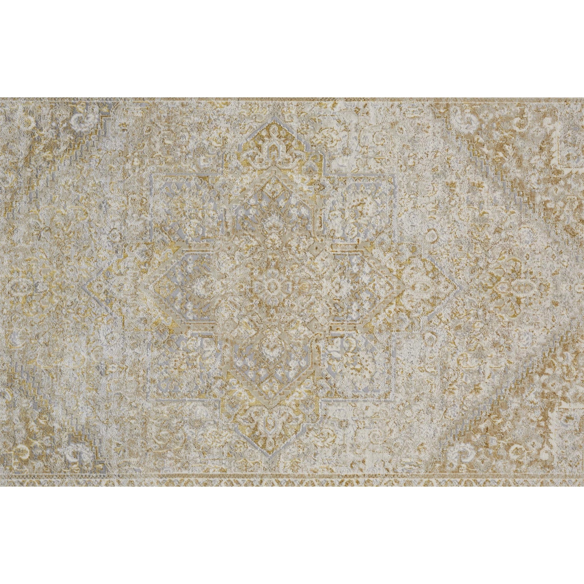 Aura Oriental Rug - 3734F by Feizy in ivory, gold. Made from polyester, polypropylene in a unique style.