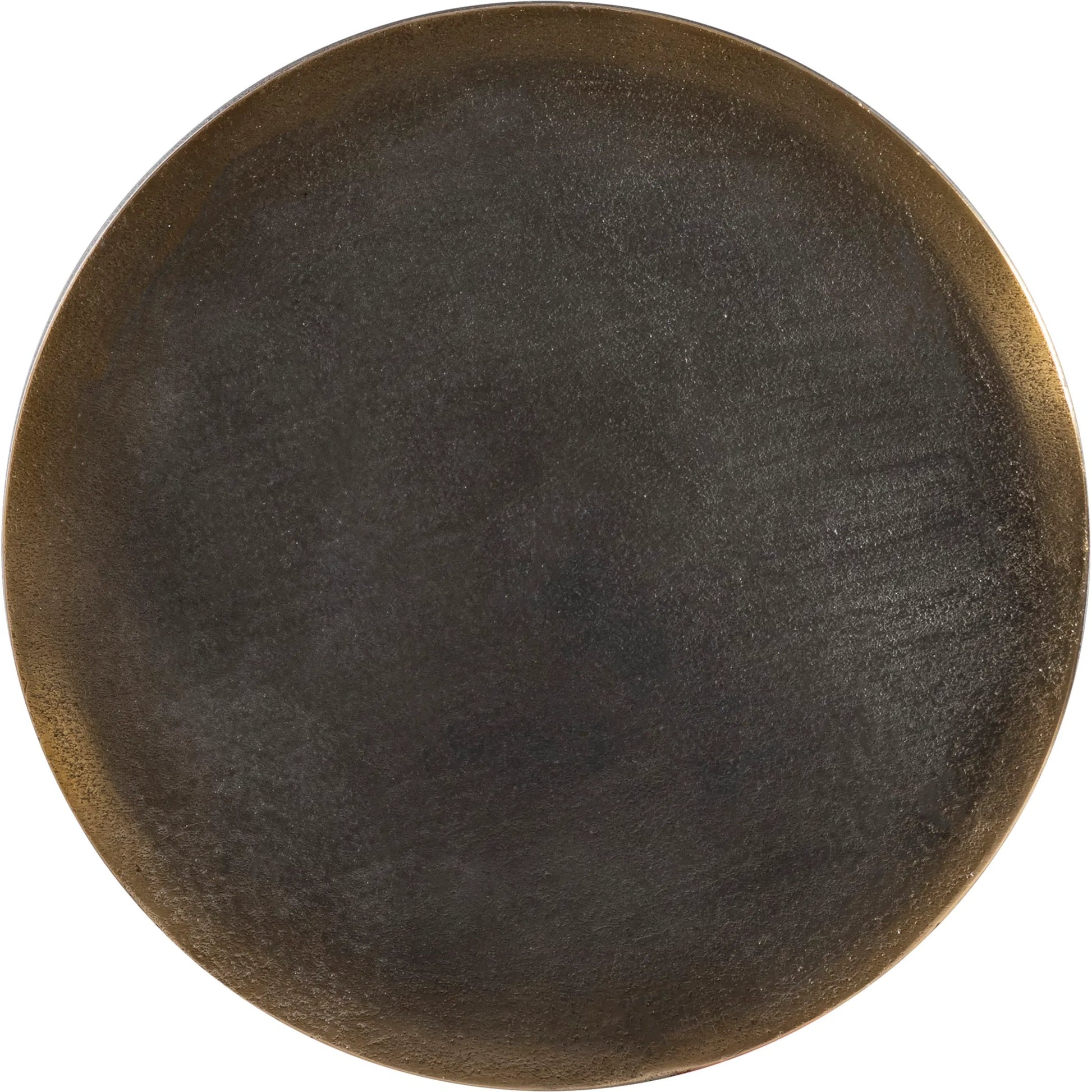 Avi Accent Table by Bernhardt in blackened brass. Made from metal in a modern style.