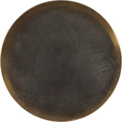 Avi Accent Table by Bernhardt in blackened brass. Made from metal in a modern style.