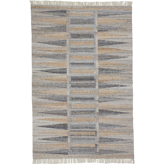Beckett Moroccan Mosaic Rug - 0817F by Feizy in gray, beige. Made from pet in a unique style.