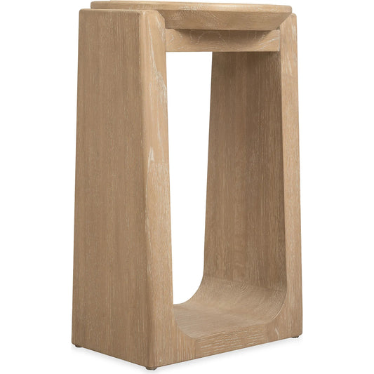 Commerce and Market Helena Spot Table by Hooker Furniture in light wood and desert oak. Made from white oak solids, marble in a unique style.