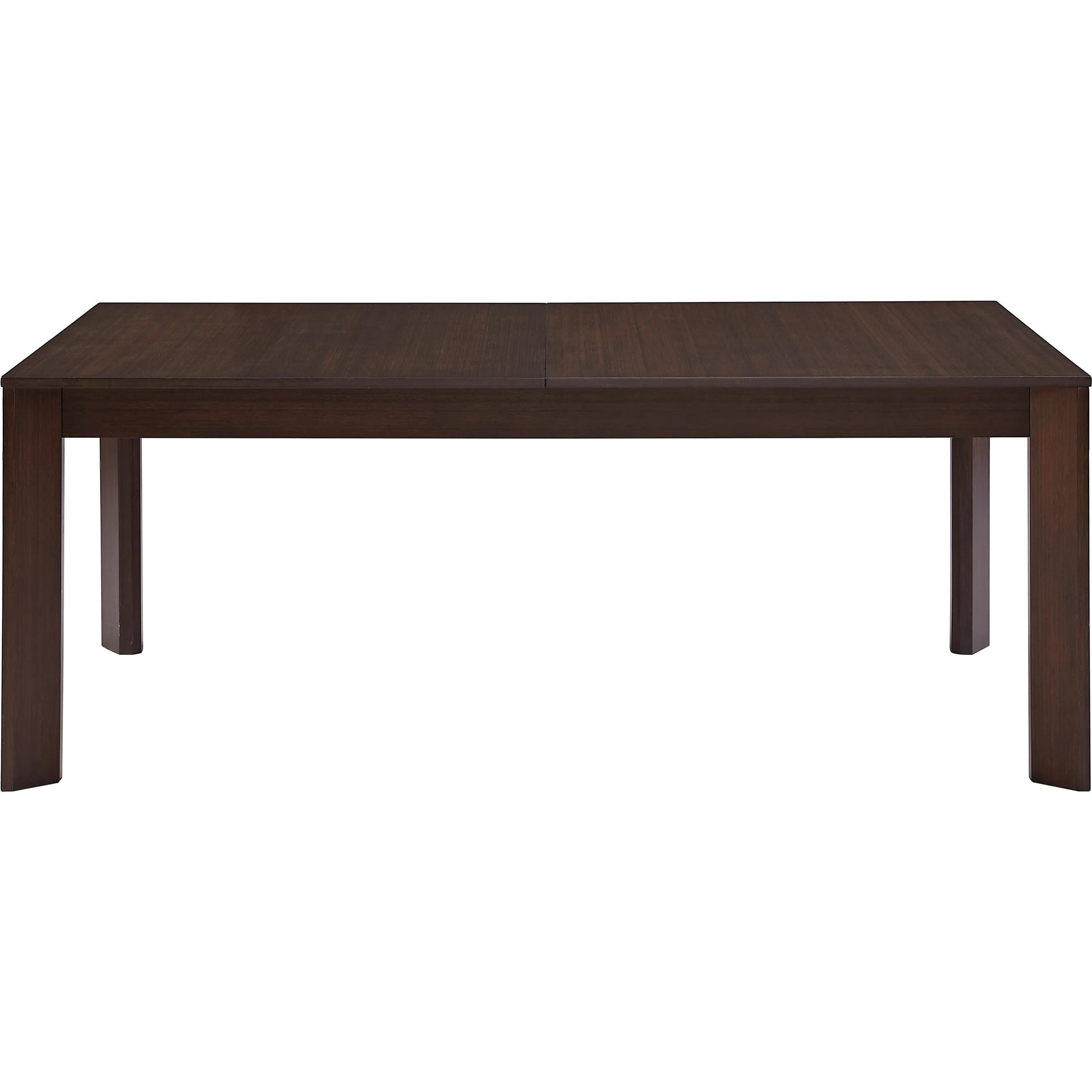 Hudson Extendable Dining Table by Greenington in black walnut. Made from 100% solid moso bamboo in a rustic style.
