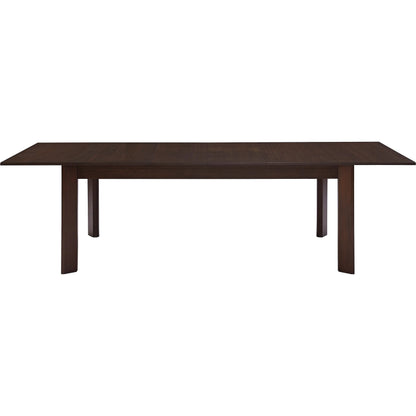 Hudson Extendable Dining Table by Greenington in black walnut. Made from 100% solid moso bamboo in a rustic style.
