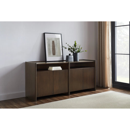 Hudson Sideboard by Greenington in black walnut. Made from 100% solid moso bamboo in a rustic style.