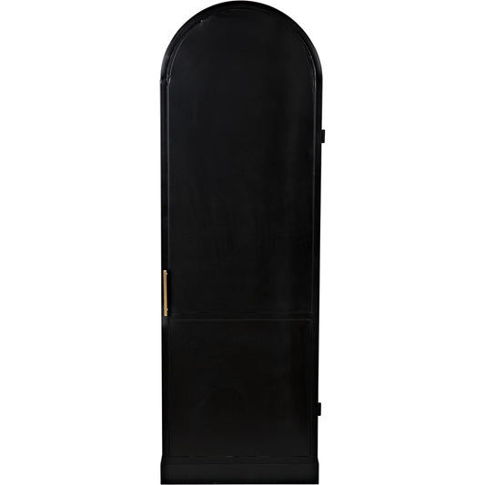 001 SI-2018555 | Additional Silo | Tyrol Hutch by Noir in matte black. Made from industrial steel with wood shelves in a modern style.
