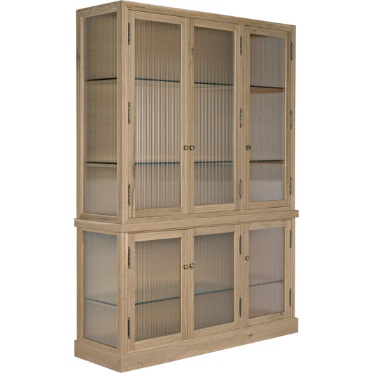 Chester Hutch by Noir. Made from white oak and glass in a cottage & farmhouse style.