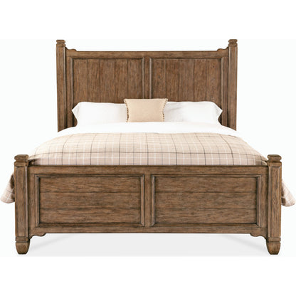 Americana King Panel Bed by Hooker Furniture. Made from oak veneers in a modern style.