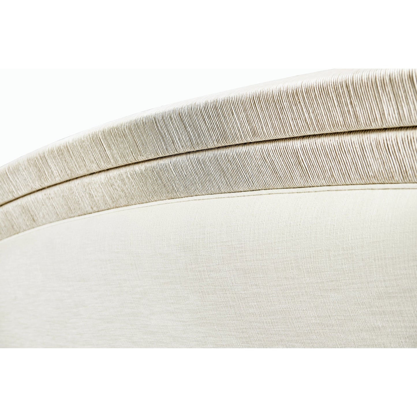002 SI-2186243 | Closeup | Bowline Shelter Bed by Jonathan Charles in whitewash oak. Made from oak veneers, danish cord, foam, fabric in a modern style.
