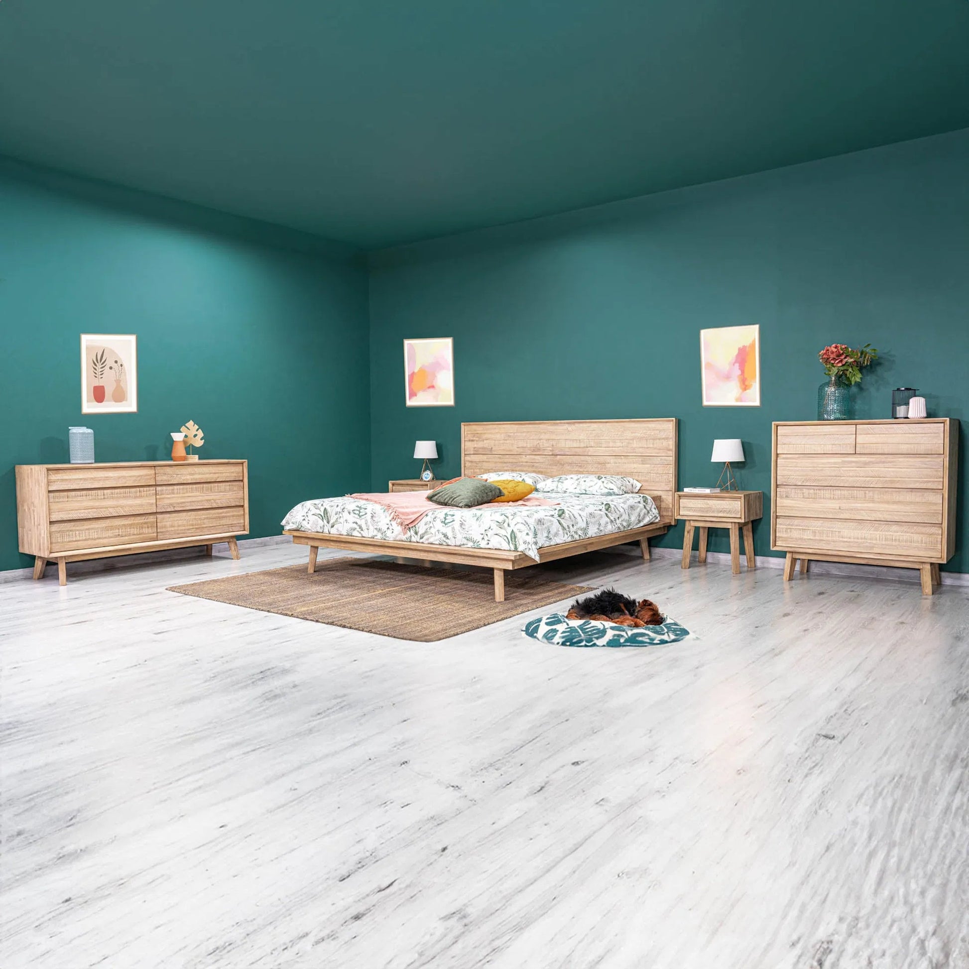 Gia 1 Drawer Nightstand by LH Imports. Made from acacia in a modern style.