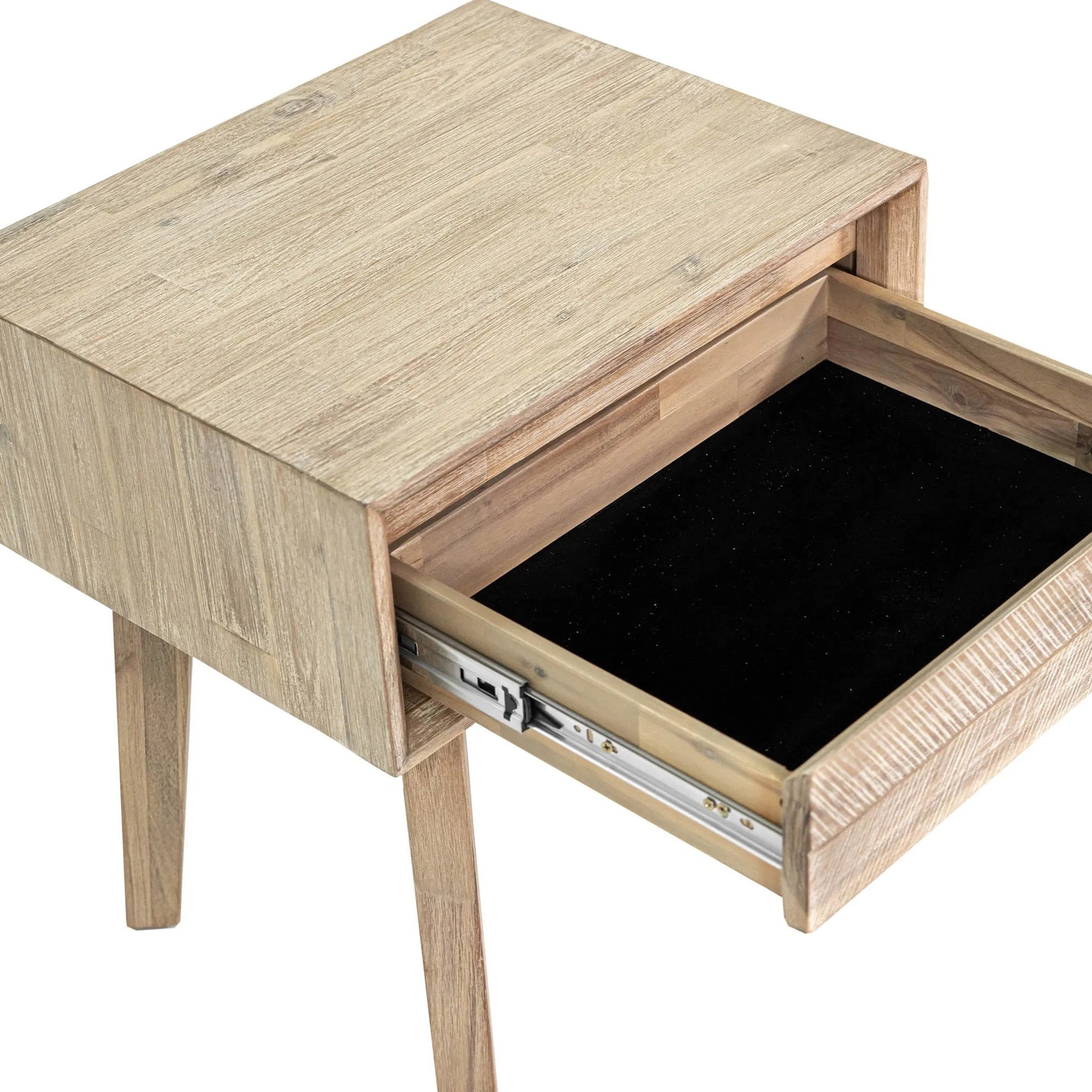 Gia 1 Drawer Nightstand by LH Imports. Made from acacia in a modern style.