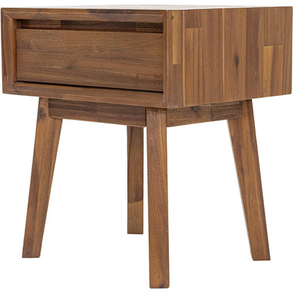 Gia 1 Drawer Nightstand by LH Imports. Made from acacia in a modern style.