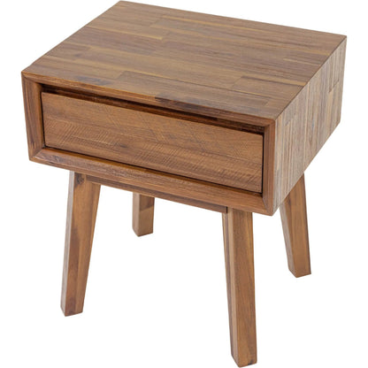 Gia 1 Drawer Nightstand by LH Imports. Made from acacia in a modern style.