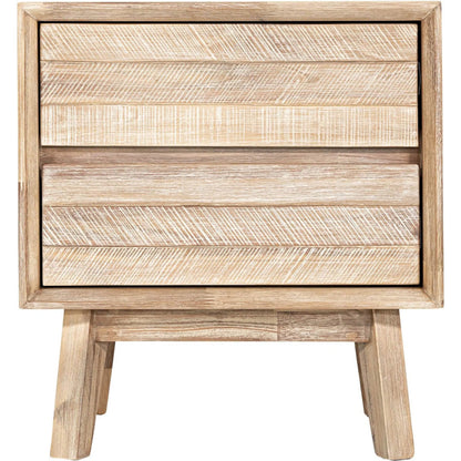 Gia Nightstand by LH Imports in light brown, gray. Made from acacia in a modern style.
