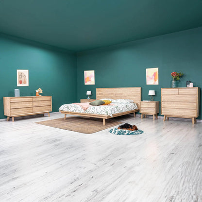 Gia Nightstand by LH Imports in light brown, gray. Made from acacia in a modern style.