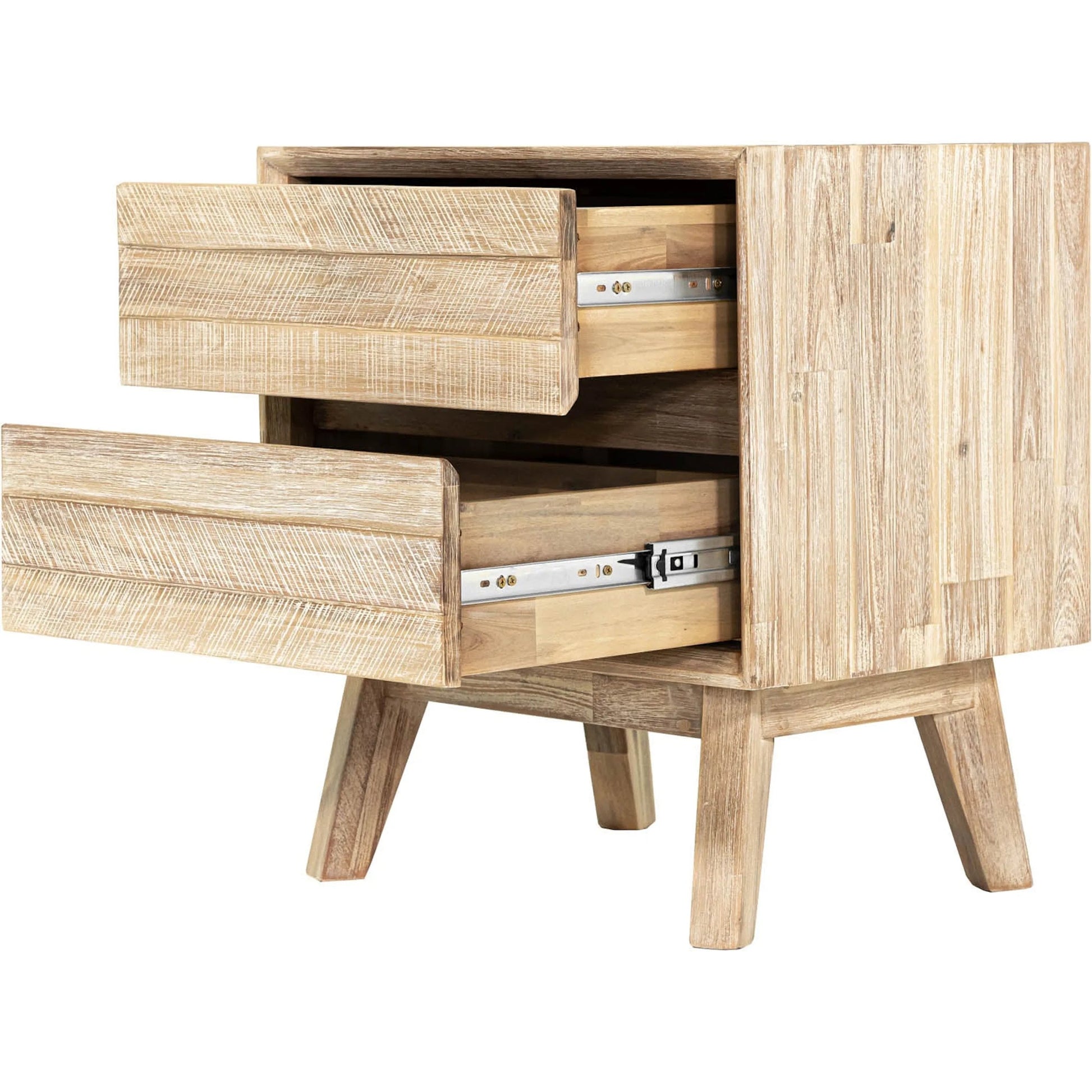 Gia Nightstand by LH Imports in light brown, gray. Made from acacia in a modern style.