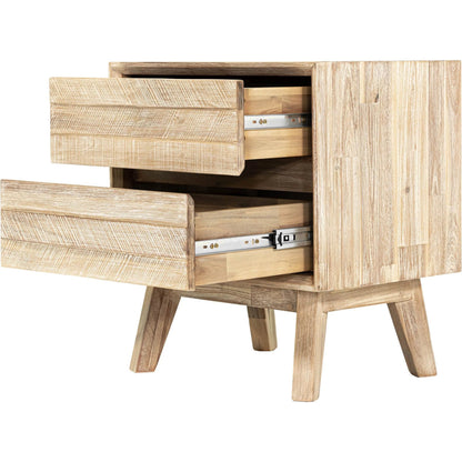 Gia Nightstand by LH Imports in light brown, gray. Made from acacia in a modern style.