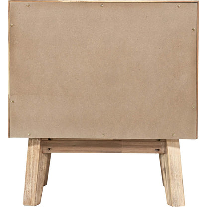 Gia Nightstand by LH Imports in light brown, gray. Made from acacia in a modern style.