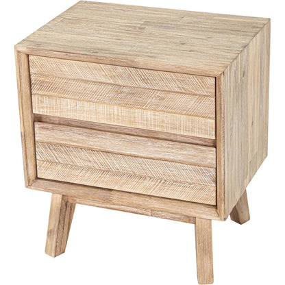 Gia Nightstand by LH Imports in light brown, gray. Made from acacia in a modern style.