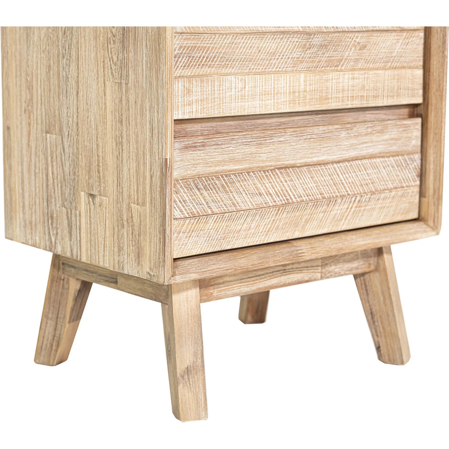 003 SR-379578 | Closeup | Gia Nightstand by LH Imports in light brown, gray. Made from acacia in a modern style.