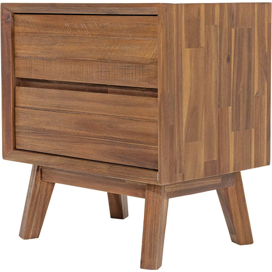 Gia 2 Drawer Nightstand by LH Imports in warm pecan. Made from unique in a unique style.