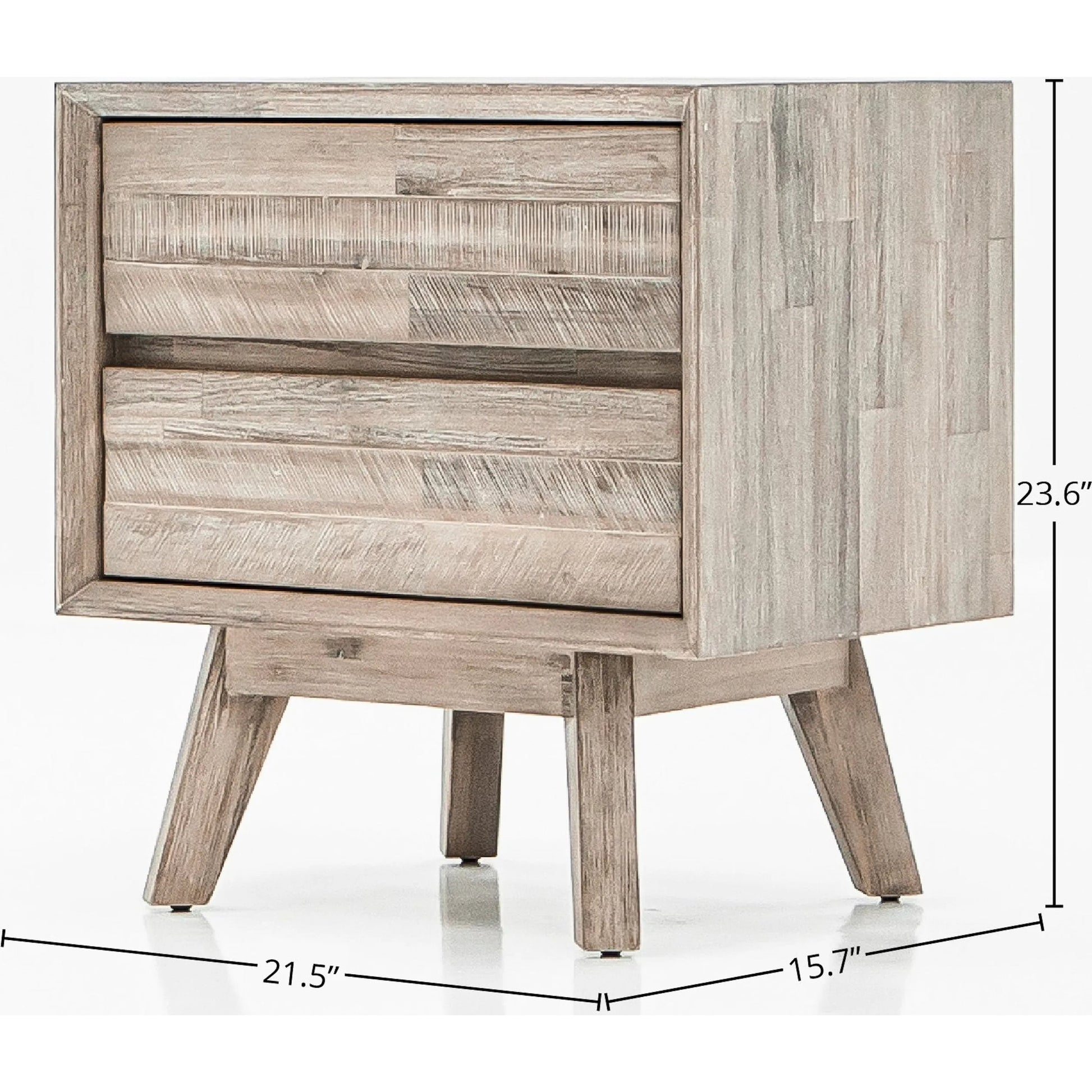 Gia Nightstand by LH Imports in light brown, gray. Made from acacia in a modern style.