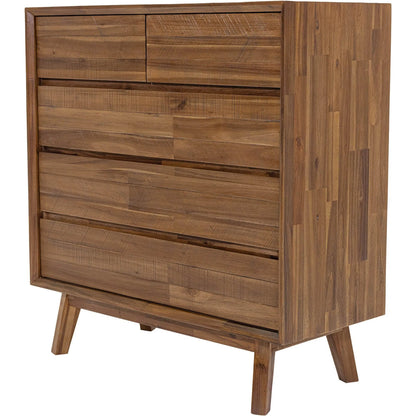 Gia 5 Drawer Chest by LH Imports in warm pecan. Made from unique in a transitional style.