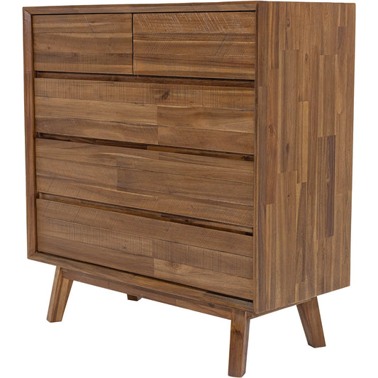 Gia 5 Drawer Chest by LH Imports in warm pecan. Made from unique in a unique style.
