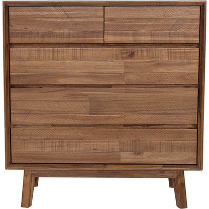 Gia 5 Drawer Chest by LH Imports in warm pecan. Made from unique in a transitional style.