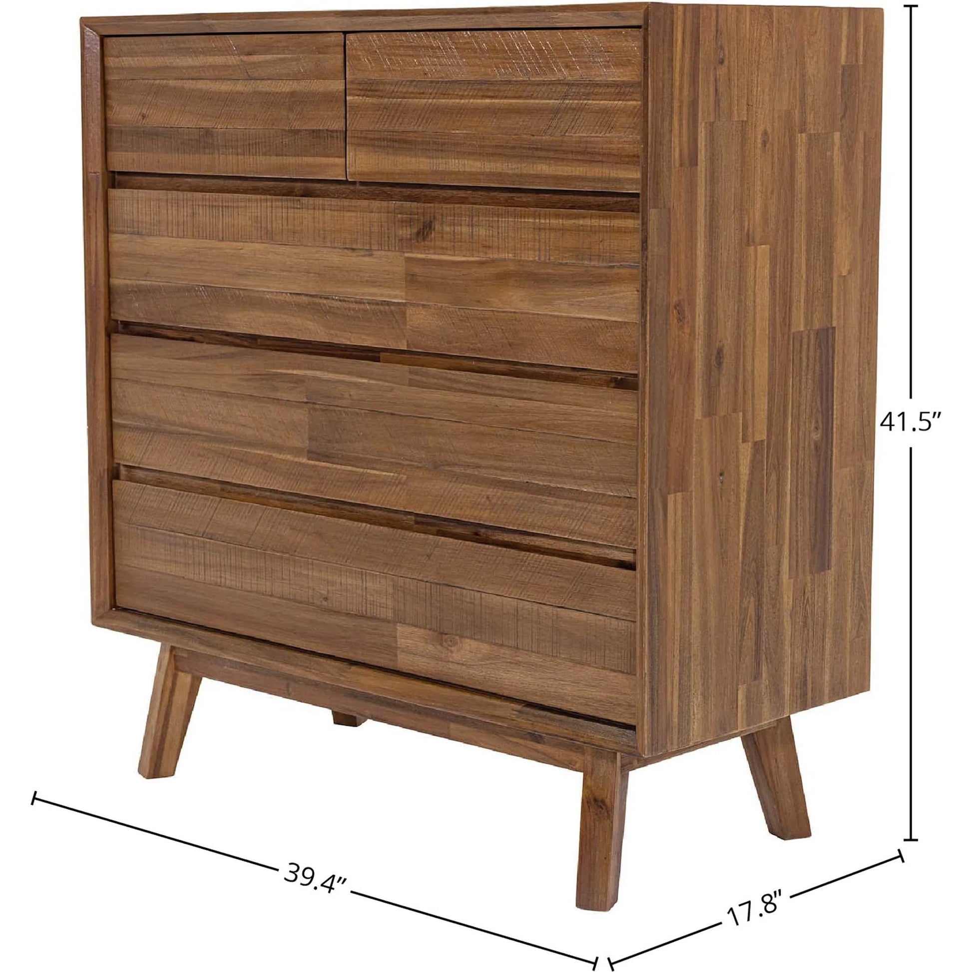 Gia 5 Drawer Chest by LH Imports in warm pecan. Made from unique in a transitional style.