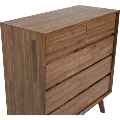 Gia 5 Drawer Chest by LH Imports in warm pecan. Made from unique in a transitional style.