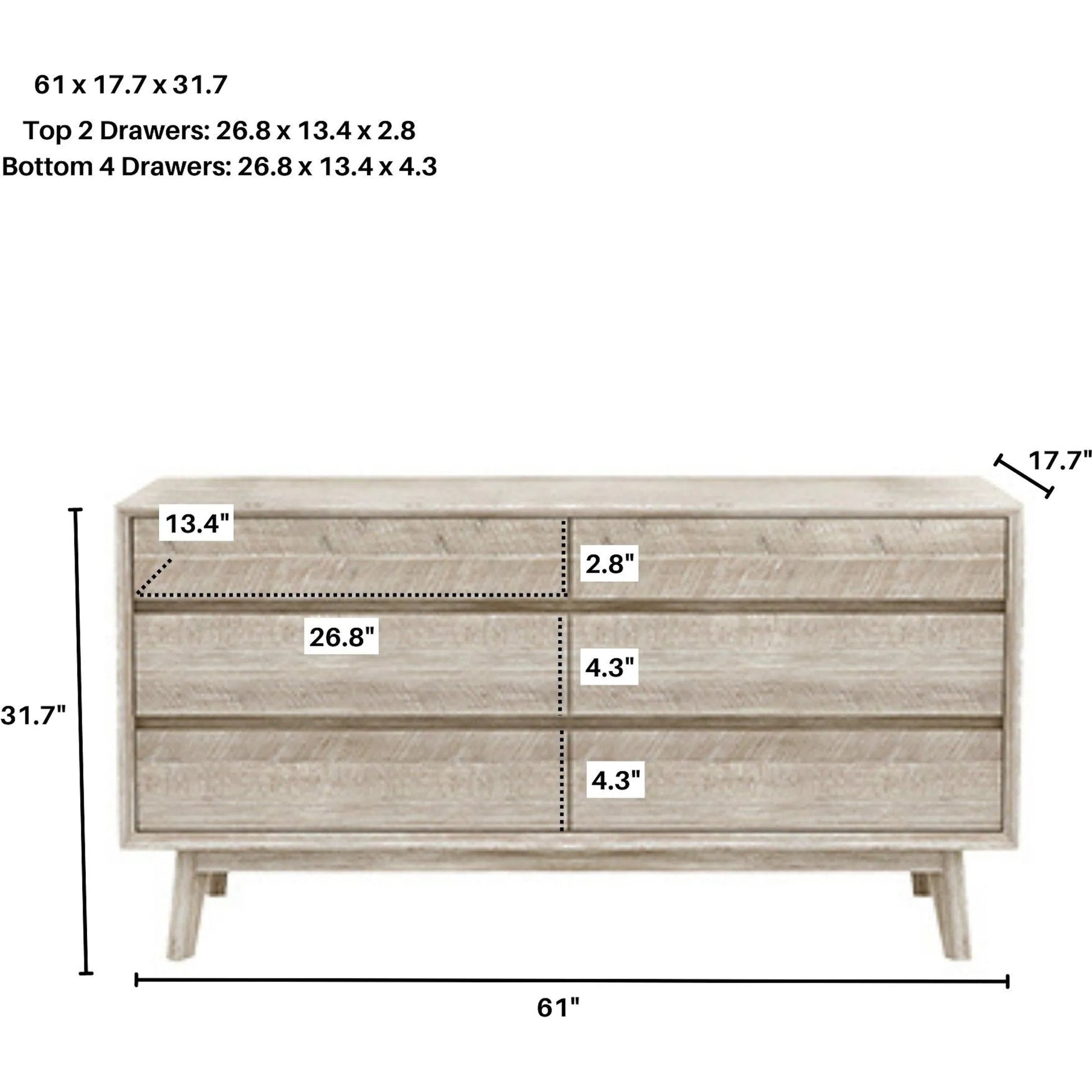 Gia Dresser by LH Imports in light brown, gray. Made from acacia in a modern style.
