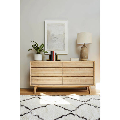 Gia Dresser by LH Imports in light brown, gray. Made from acacia in a modern style.
