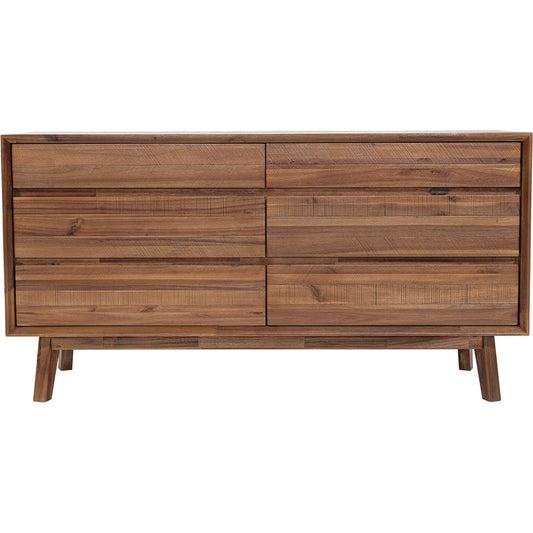 Gia 6 Drawer Dresser by LH Imports in warm pecan. Made from unique in a unique style.