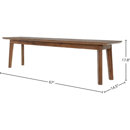 Gia Bench by LH Imports in warm pecan. Made from unique in a cottage & farmhouse style.