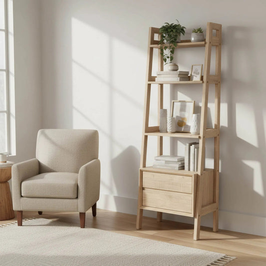 Gia Modular Bookcase by LH Imports. Made from acacia in a unique style.