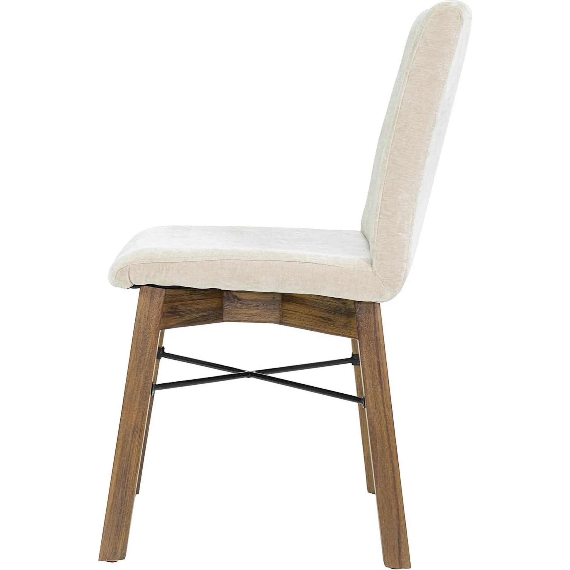 Gia Dining Chair (Set of 2) by LH Imports in sand. Made from solid acacia, plywood, pu foam, polyester fiber batting 100% polyester fabric in a transitional style.