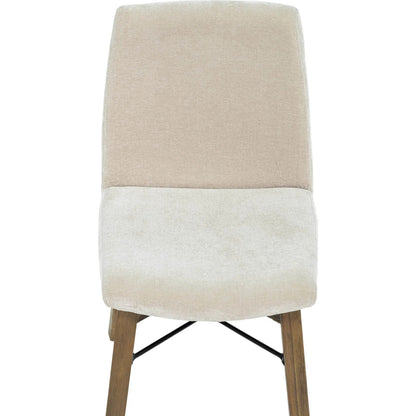 Gia Dining Chair (Set of 2) by LH Imports in sand. Made from solid acacia, plywood, pu foam, polyester fiber batting 100% polyester fabric in a transitional style.