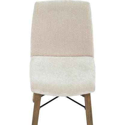 Gia Dining Chair (Set of 2) by LH Imports in sand. Made from solid acacia, plywood, pu foam, polyester fiber batting 100% polyester fabric in a transitional style.