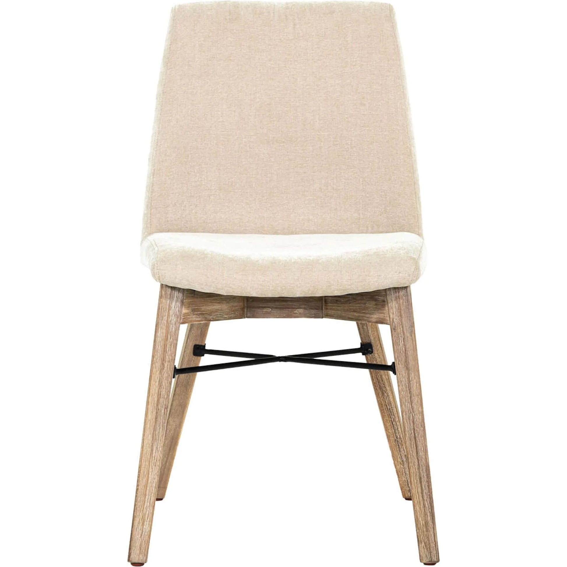 Gia Dining Chair (Set of 2) by LH Imports in sand. Made from solid acacia, plywood, pu foam, polyester fiber batting 100% polyester fabric in a transitional style.