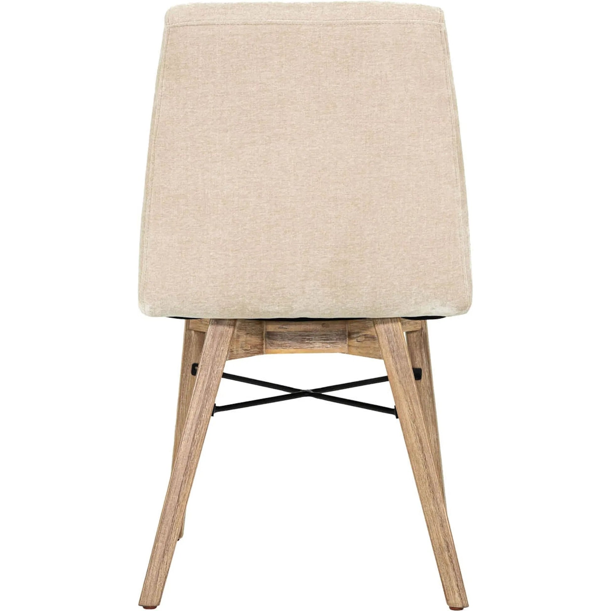 Gia Dining Chair (Set of 2) by LH Imports in sand. Made from solid acacia, plywood, pu foam, polyester fiber batting 100% polyester fabric in a transitional style.