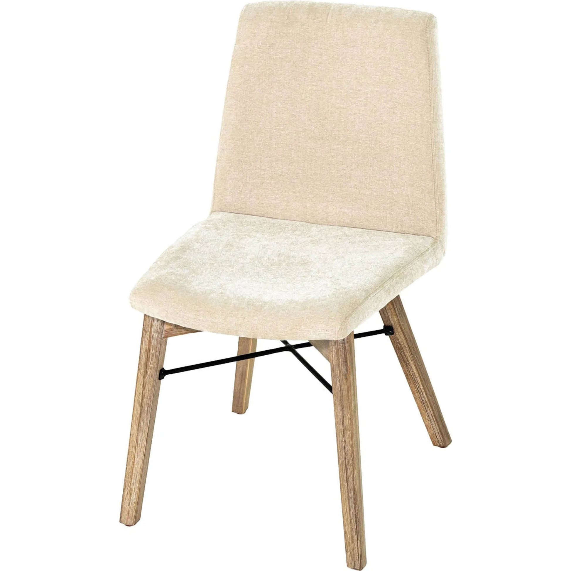 Gia Dining Chair (Set of 2) by LH Imports in sand. Made from solid acacia, plywood, pu foam, polyester fiber batting 100% polyester fabric in a transitional style.