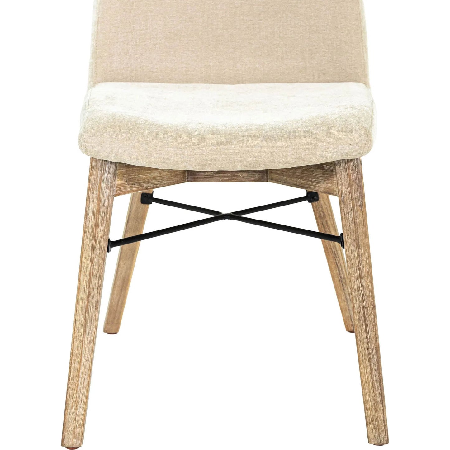 004 SI-2325057 | Closeup | Gia Dining Chair (Set of 2) by LH Imports in sand. Made from solid acacia, plywood, pu foam, polyester fiber batting 100% polyester fabric in a transitional style.