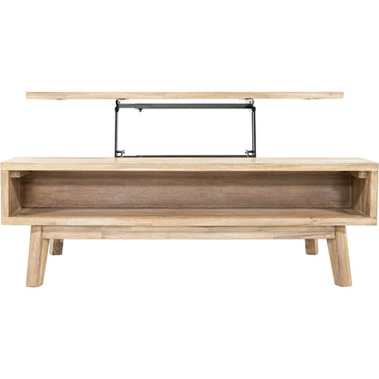 Gia Lift Top Coffee Table by LH Imports in light brown, grey and grey wash. Made from solid acacia, acacia veneer in a modern style.