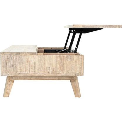 Gia Lift Top Coffee Table by LH Imports in light brown, grey and grey wash. Made from solid acacia, acacia veneer in a modern style.