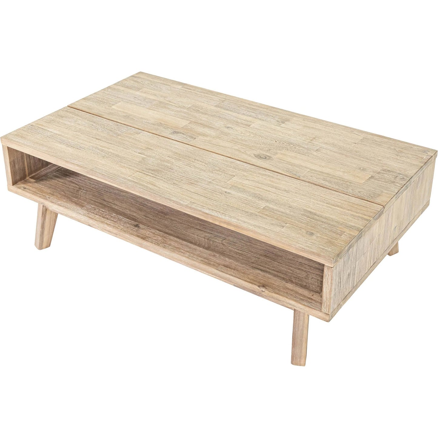 001 SI-2004264 | Primary Silo | Gia Lift Top Coffee Table by LH Imports in light brown, grey and grey wash. Made from solid acacia, acacia veneer in a modern style.