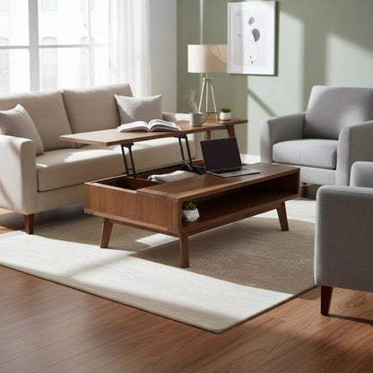 Gia Coffee Table by LH Imports in warm pecan. Made from unique in a transitional style.