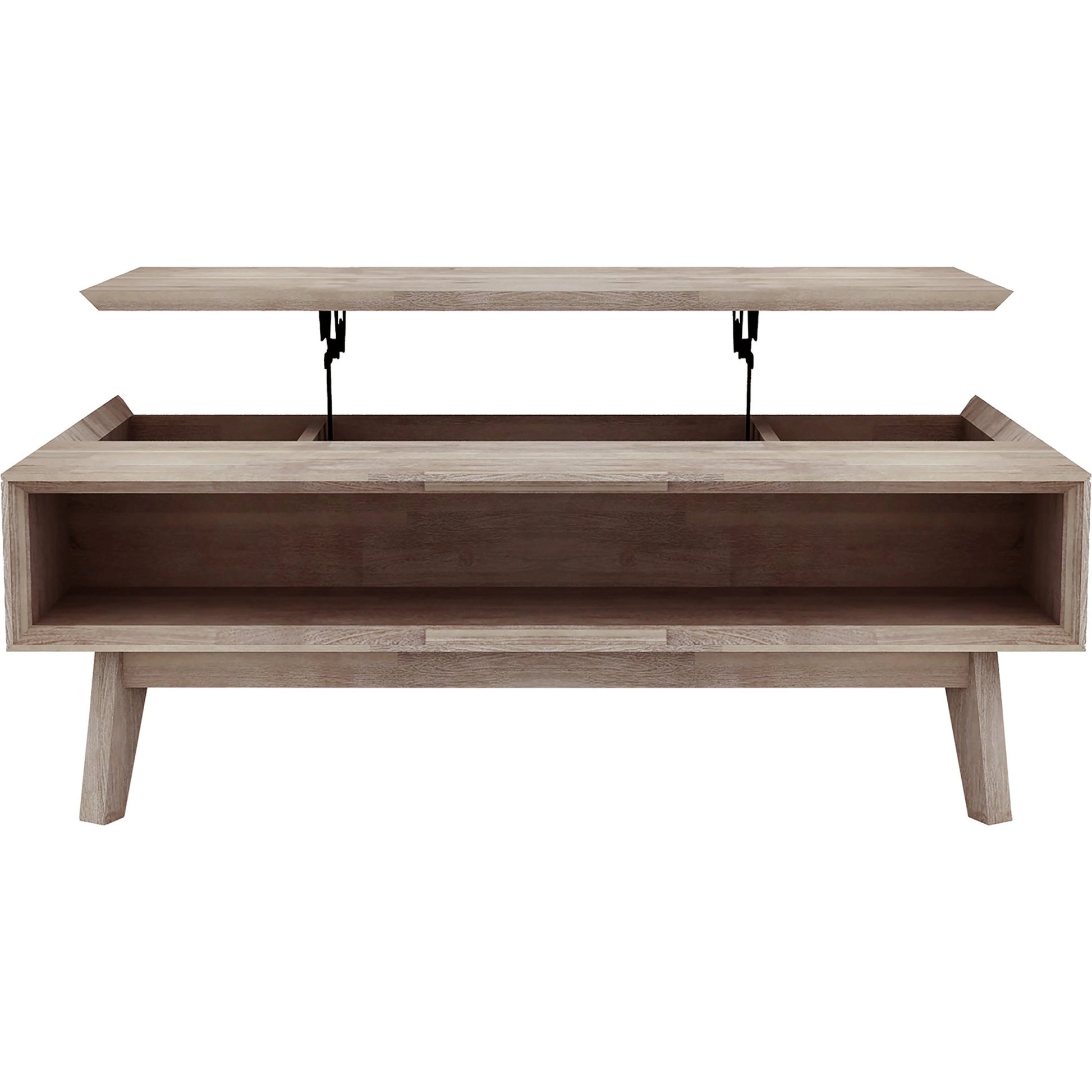 Gia Lift Top Coffee Table by LH Imports in light brown, grey and grey wash. Made from solid acacia, acacia veneer in a modern style.