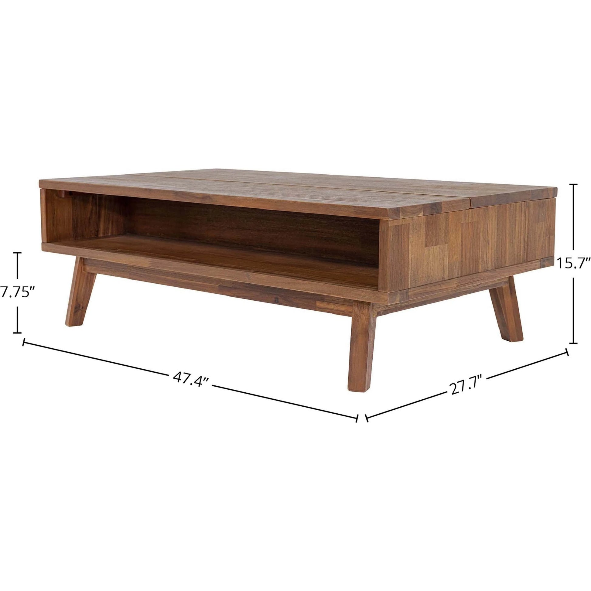 Gia Coffee Table by LH Imports in warm pecan. Made from unique in a transitional style.